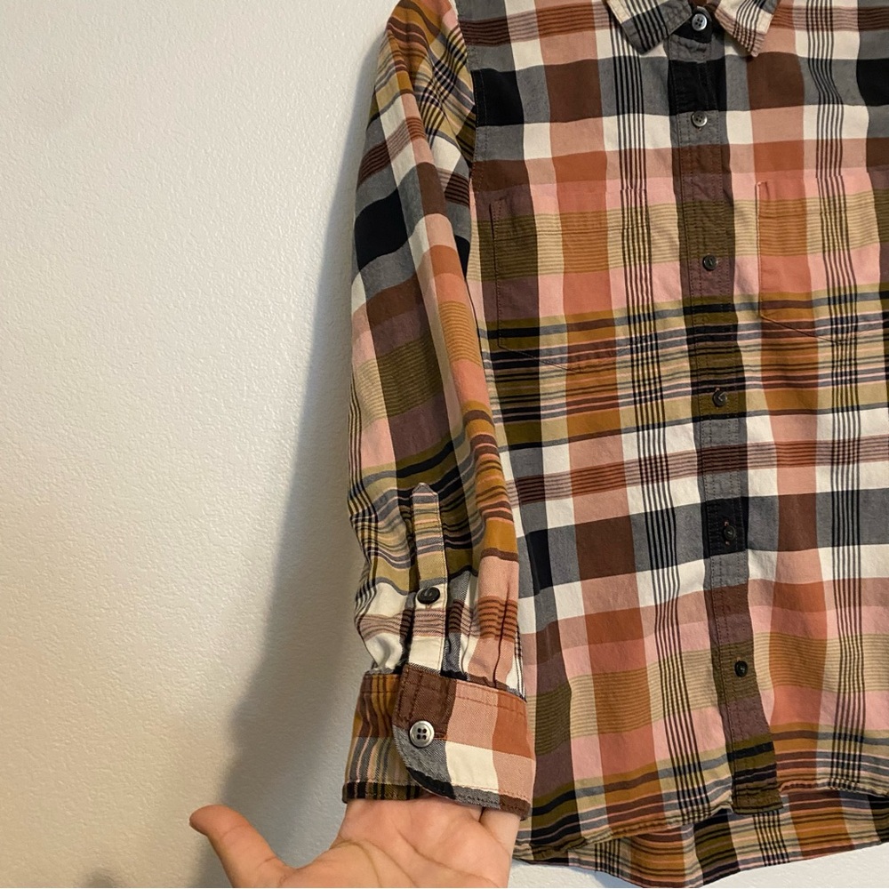 NWOT Madewell Cotton Classic Ex-Boyfriend Shirt in Seconda Plaid - Picture 8 of 15